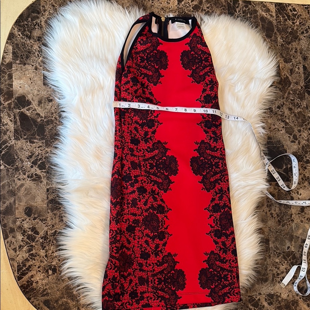 B. Darlin Elegant Red and Black Lace Dress - Picture 4 of 6